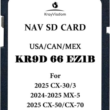 Navigation SD Card KR9D66EZ1B | No Data Fee, Works with HUD | Preloaded USA/CAN/MEX Offline GPS Maps for 3/CX 30/CX 50/CX 70(2025-2026), MX 5(2024-2026)